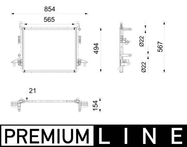 Radiator, traction battery BEHR *** PREMIUM LINE *** CRE 10 000P