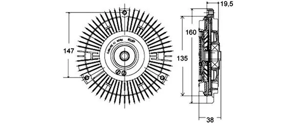 MAHLE CFC 130 000P Clutch, radiator fan