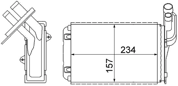 Heat Exchanger, interior heating BEHR AH 99 000S