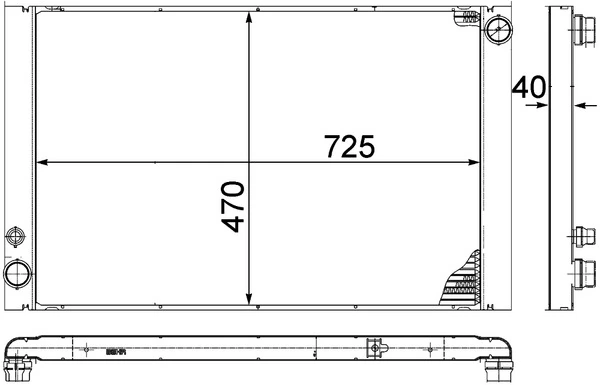 Radiator, engine cooling BEHR *** PREMIUM LINE *** CR 1204 000P