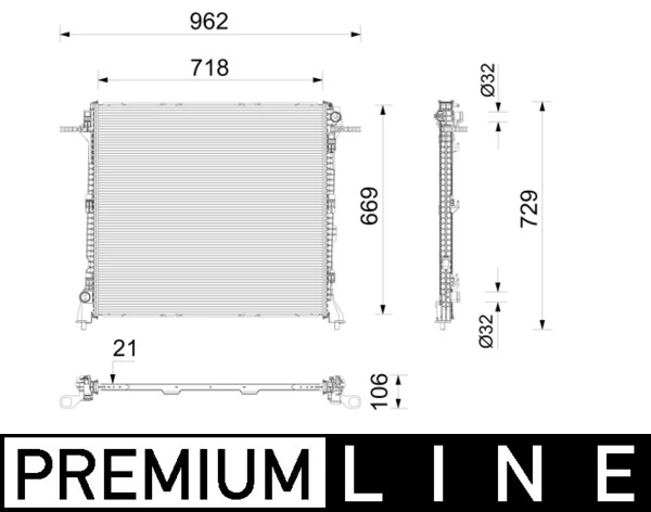 Radiator, engine cooling BEHR *** PREMIUM LINE *** CR 2788 000P