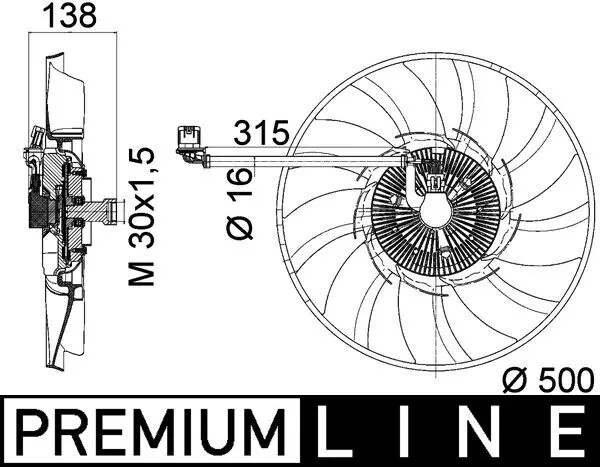 Fan, engine cooling BEHR *** PREMIUM LINE *** CFF 471 000P
