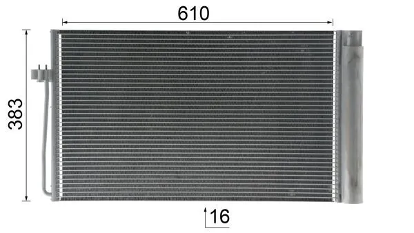 Condenser, air conditioning BEHR *** PREMIUM LINE *** AC 345 000P