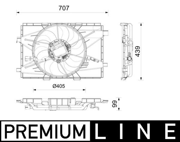 Fan, engine cooling BEHR *** PREMIUM LINE *** CFF 664 000P