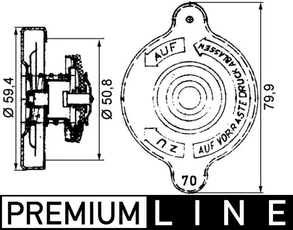 MAHLE CRB 15 000P Cap, radiator