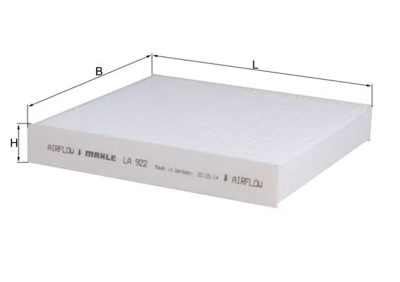 Filter, cabin air LA 922