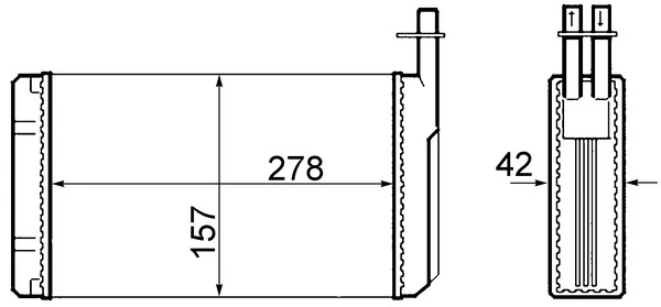 Heat Exchanger, interior heating BEHR AH 68 000S