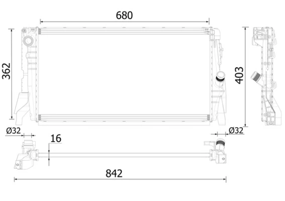 Radiator, engine cooling BEHR *** PREMIUM LINE *** CR 2315 000P