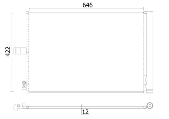 Condenser, air conditioning BEHR AC 932 000S