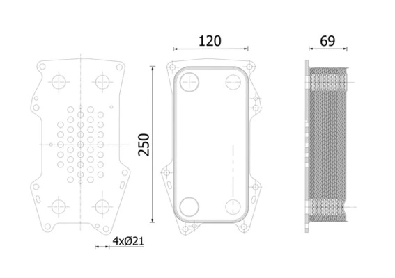 Oil Cooler, engine oil BEHR CLC 316 000S