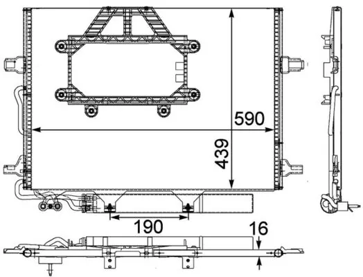 Condenser, air conditioning BEHR *** PREMIUM LINE *** AC 453 000P