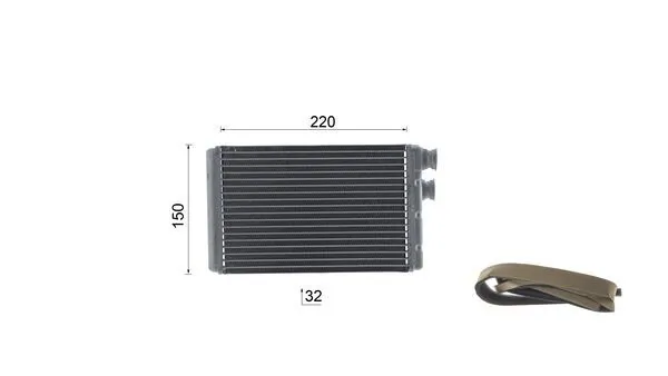 Heat Exchanger, interior heating BEHR AH 37 000S