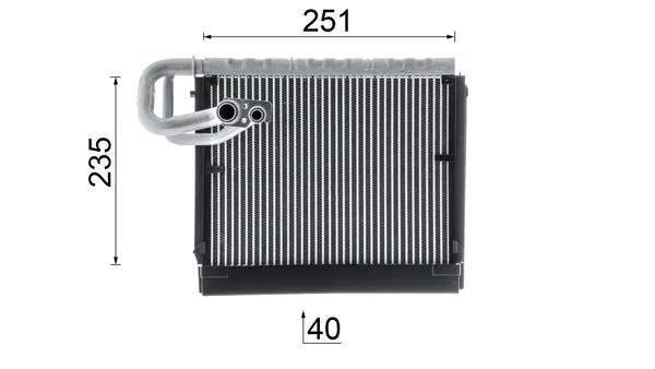 MAHLE AE 106 000P Evaporator, air conditioning