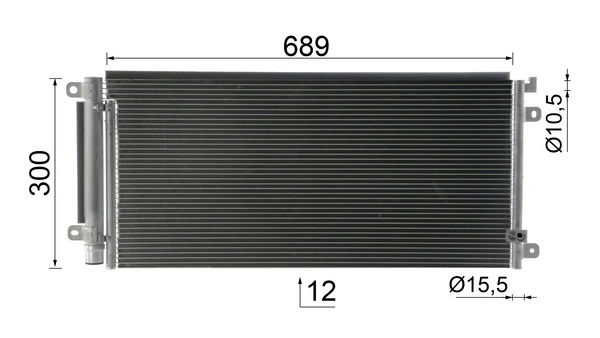 MAHLE AC 104 000P Condenser, air conditioning