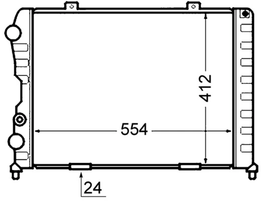 Radiator, engine cooling BEHR CR 1408 000S