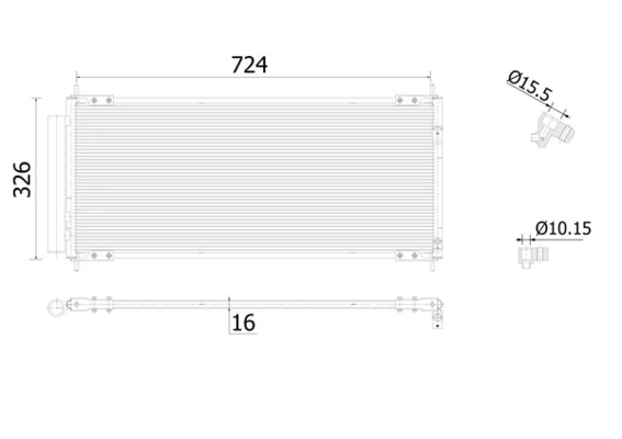 Condenser, air conditioning BEHR AC 904 000S