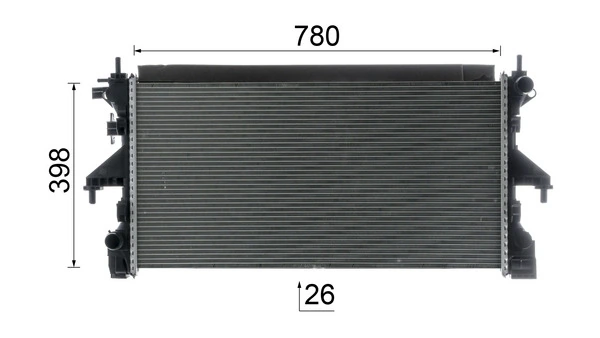 Radiator, engine cooling BEHR *** PREMIUM LINE *** CR 2631 000P