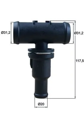 Thermostat, coolant BEHR TH 53 75