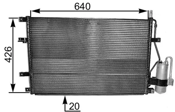 Condenser, air conditioning BEHR AC 227 000S