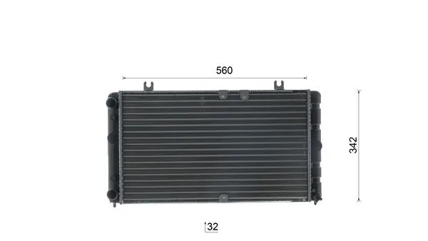 Radiator, engine cooling BEHR CR 2692 000S