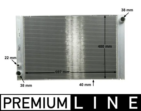 Radiator, engine cooling BEHR *** PREMIUM LINE *** CR 1204 000P