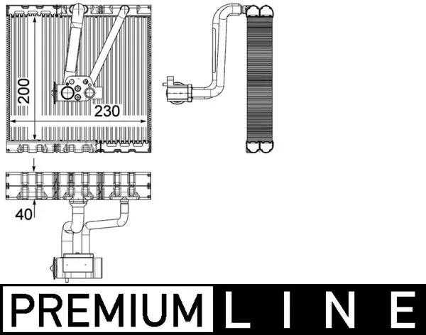 Evaporator, air conditioning BEHR *** PREMIUM LINE *** AE 93 000P