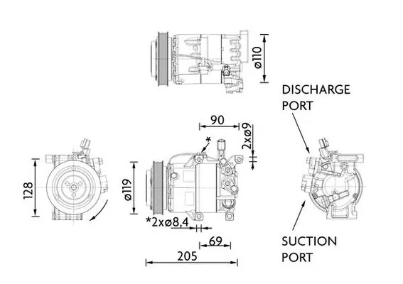 MAHLE ACP 1459 000P Compressor, air conditioning
