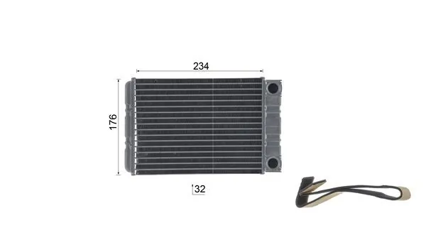 Heat Exchanger, interior heating BEHR AH 77 000S