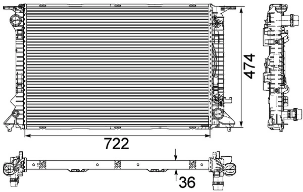 MAHLE CR 912 000P Radiator, engine cooling