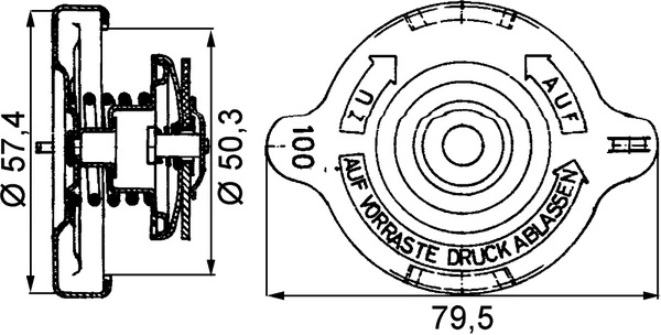 Cap, radiator BEHR *** PREMIUM LINE *** CRB 14 000P