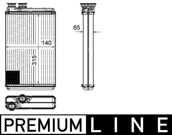 Heat Exchanger, interior heating BEHR *** PREMIUM LINE *** AH 195 000P