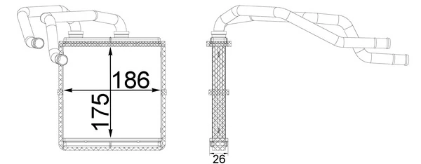 Heat Exchanger, interior heating BEHR AH 254 000S