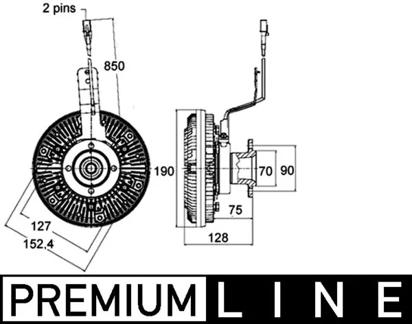 MAHLE CFC 134 000P Clutch, radiator fan