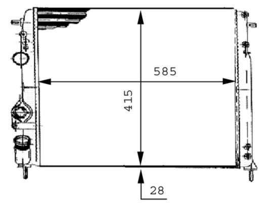 Radiator, pendingin mesin BEHR CR 493 000S
