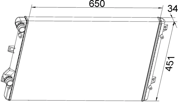 Radiator, engine cooling BEHR CR 1538 000S