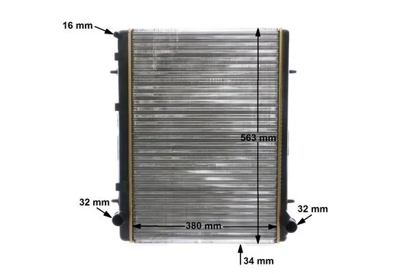 Radiator, engine cooling BEHR CR 2033 000S