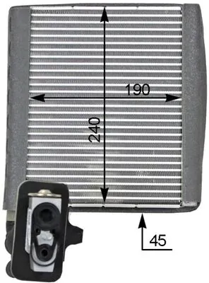 MAHLE AE 119 000P Evaporator, air conditioning