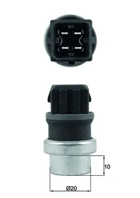 Sensor, coolant temperature BEHR TSE 24