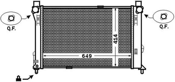 Radiator, engine cooling BEHR CR 1476 000S