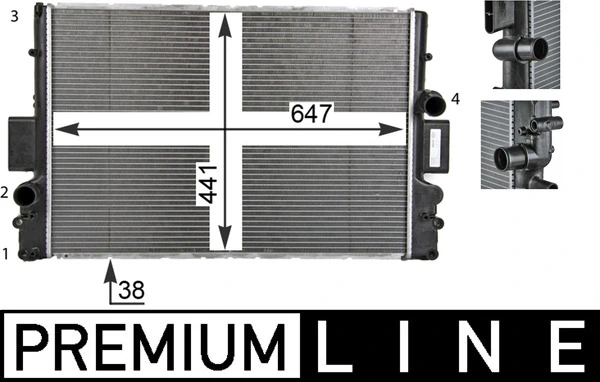 MAHLE CR 1551 000P Radiator, engine cooling