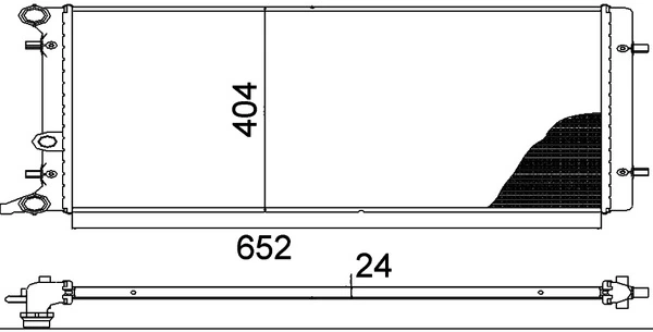 Radiateur, refroidissement du moteur BEHR *** PREMIUM LINE *** CR 368 000P