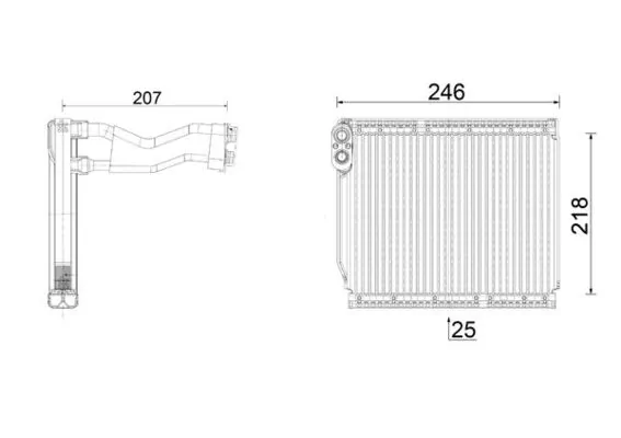 Evaporator, air conditioning BEHR *** PREMIUM LINE *** AE 161 000P