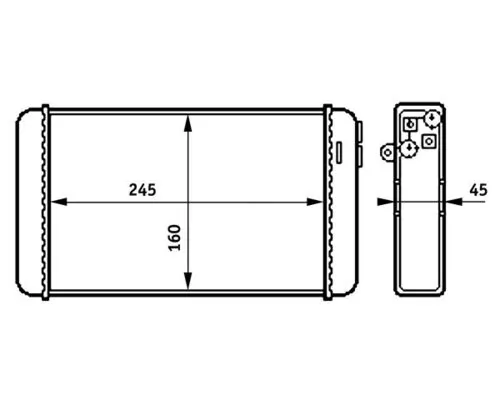 Heat Exchanger, interior heating BEHR AH 154 000S