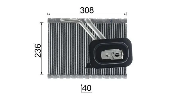 MAHLE AE 128 000P Evaporator, air conditioning