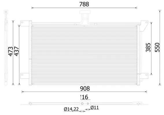 Condenser, air conditioning BEHR AC 288 001S