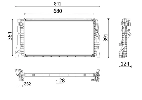 Radiator, engine cooling BEHR *** PREMIUM LINE *** CR 2747 000P