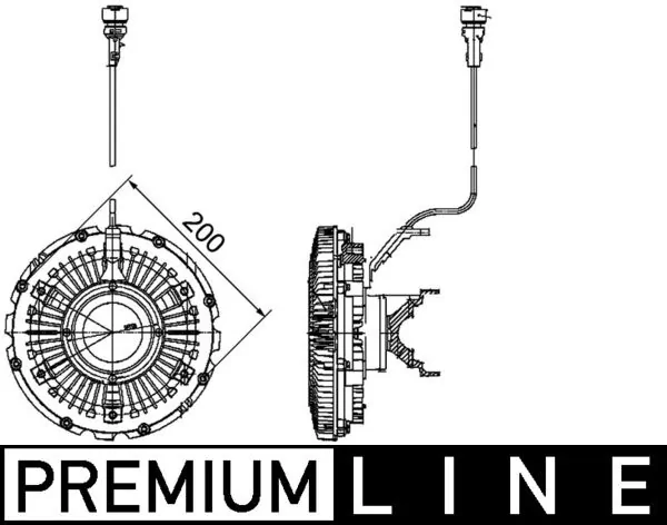 Clutch, radiator fan BEHR *** PREMIUM LINE *** CFC 100 000P