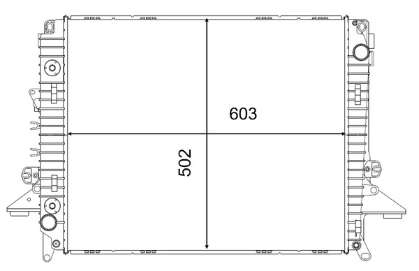 Radiator, engine cooling BEHR CR 2577 000S