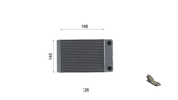 Heat Exchanger, interior heating BEHR AH 341 000S