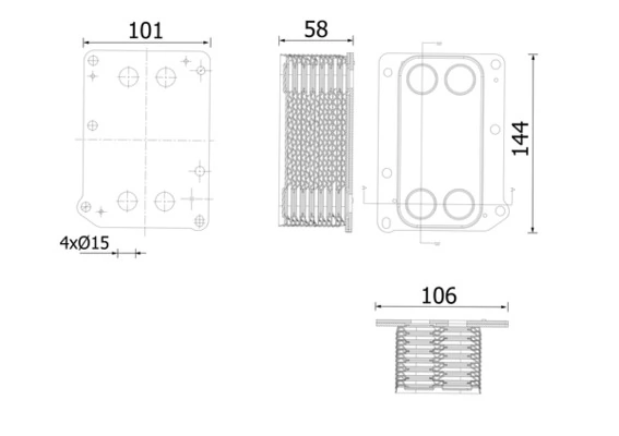 Oil Cooler, engine oil BEHR CLC 308 000S